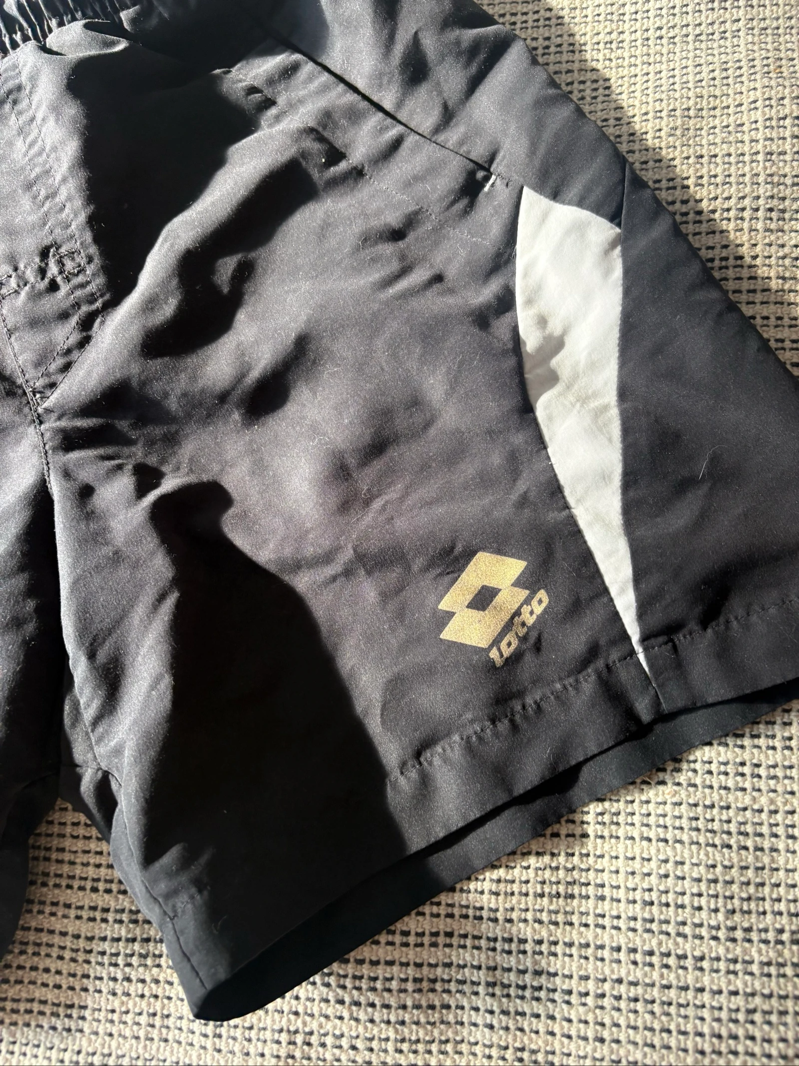 short de deporte lotto negro vintage talla s - pantalon corto deportivo unisex – photo 2